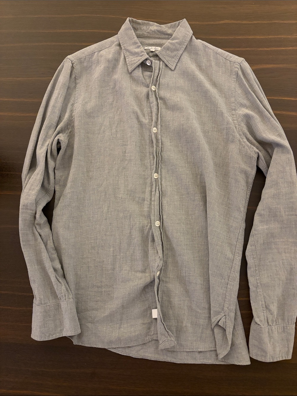 Steven Alan Men's Button-Down Shirt in Light Gray